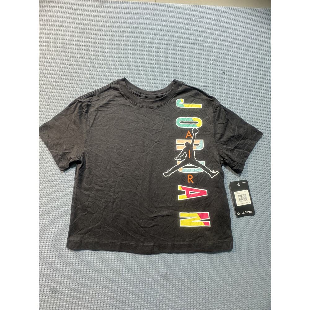 Nike‎ Jordan Tee Girls Sz M Black Brand New